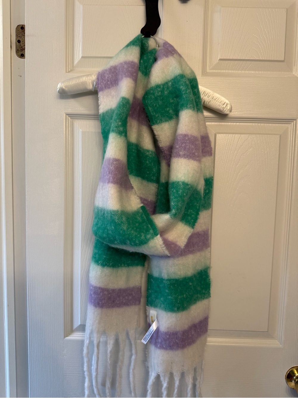 NWOT Maeve by Anthropologie Scarf in Green, Lavender & White